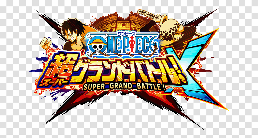 Unlock Content In Third One Piece Super Grand Battle X Logo, Arcade Game Machine, Theme Park, Amusement Park, Pac Man Transparent Png