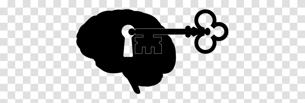Unlock The Brain, Key, Weapon, Weaponry, Silhouette Transparent Png