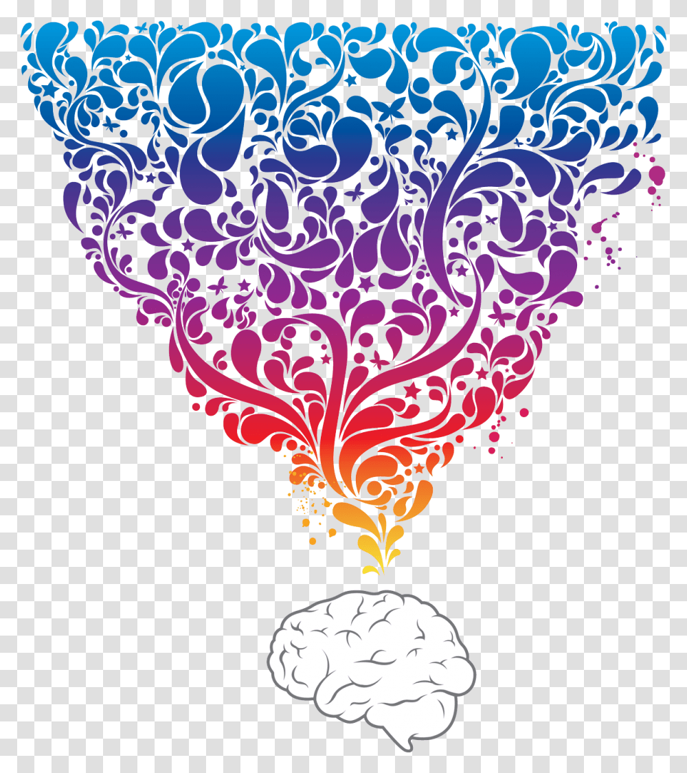 Unlocking Creativity At Work Book Download Colorful Creative Brain Vector, Floral Design, Pattern Transparent Png