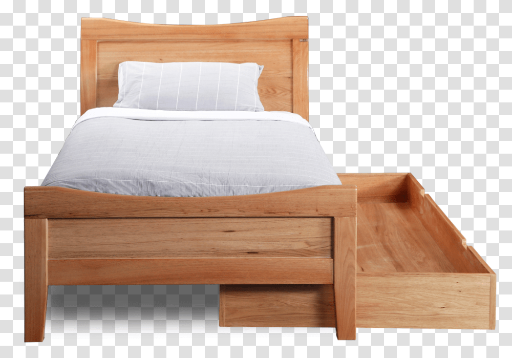 Unmade Bed Clipart Single Bed Front View, Furniture, Drawer, Wood, Tabletop Transparent Png