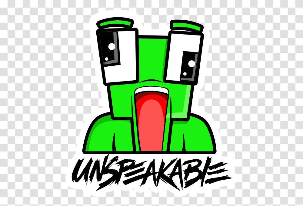 Unspeakable Frog Logo Sticker Unspeakable Logo, Gas Pump, Plant, Robot, Transportation Transparent Png