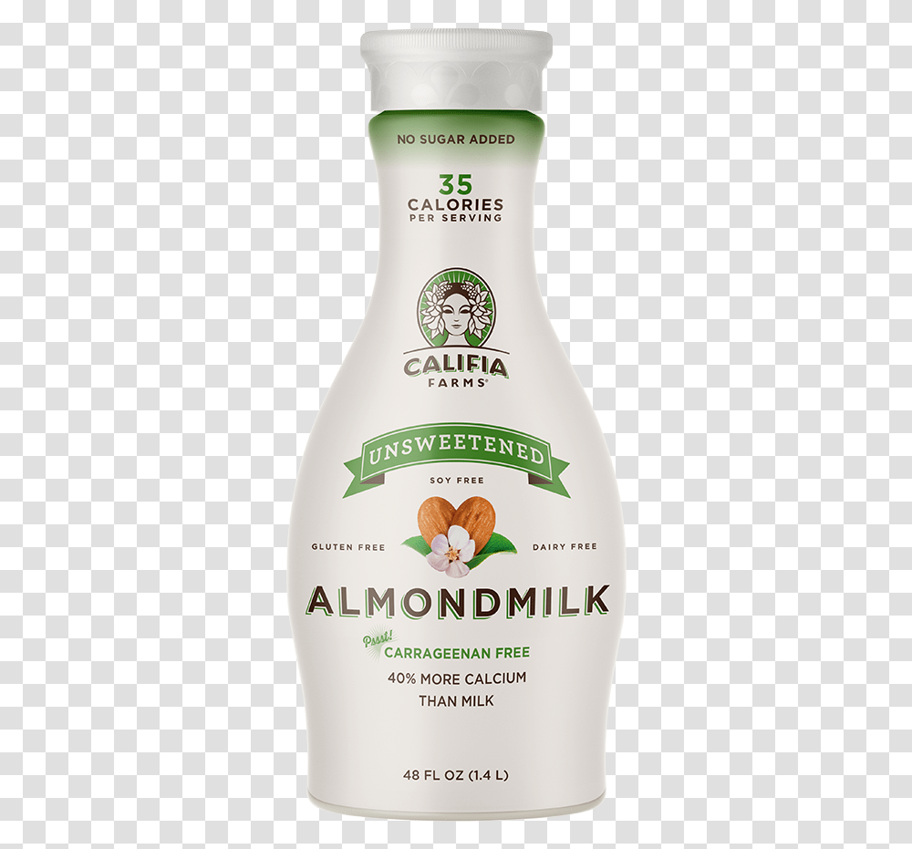 Unsweetened Almondmilk Califia Farms Almond Milk, Plant, Food, Bottle, Nut Transparent Png