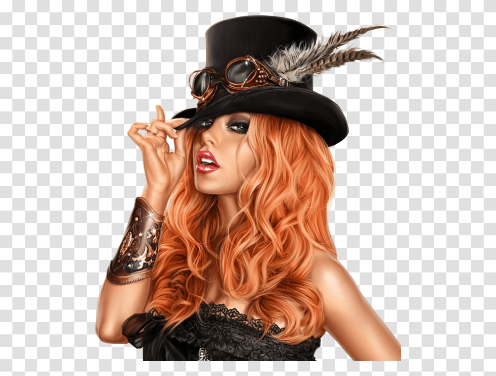 Untitled23 Women Steampunk, Hat, Person, Costume Transparent Png
