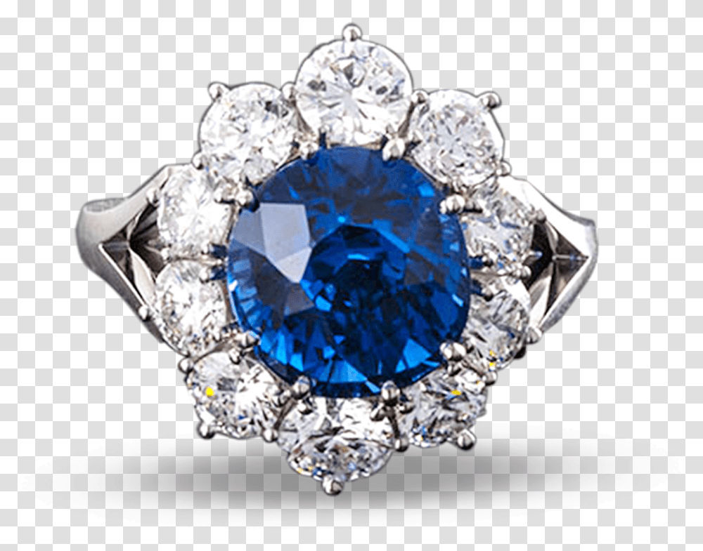 Untreated Burma Sapphire Ring Diamond, Accessories, Accessory, Gemstone, Jewelry Transparent Png
