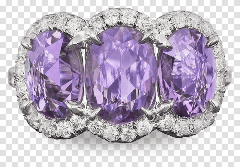 Untreated Purple Sapphire And Diamond Ring Amethyst, Gemstone, Jewelry, Accessories, Accessory Transparent Png