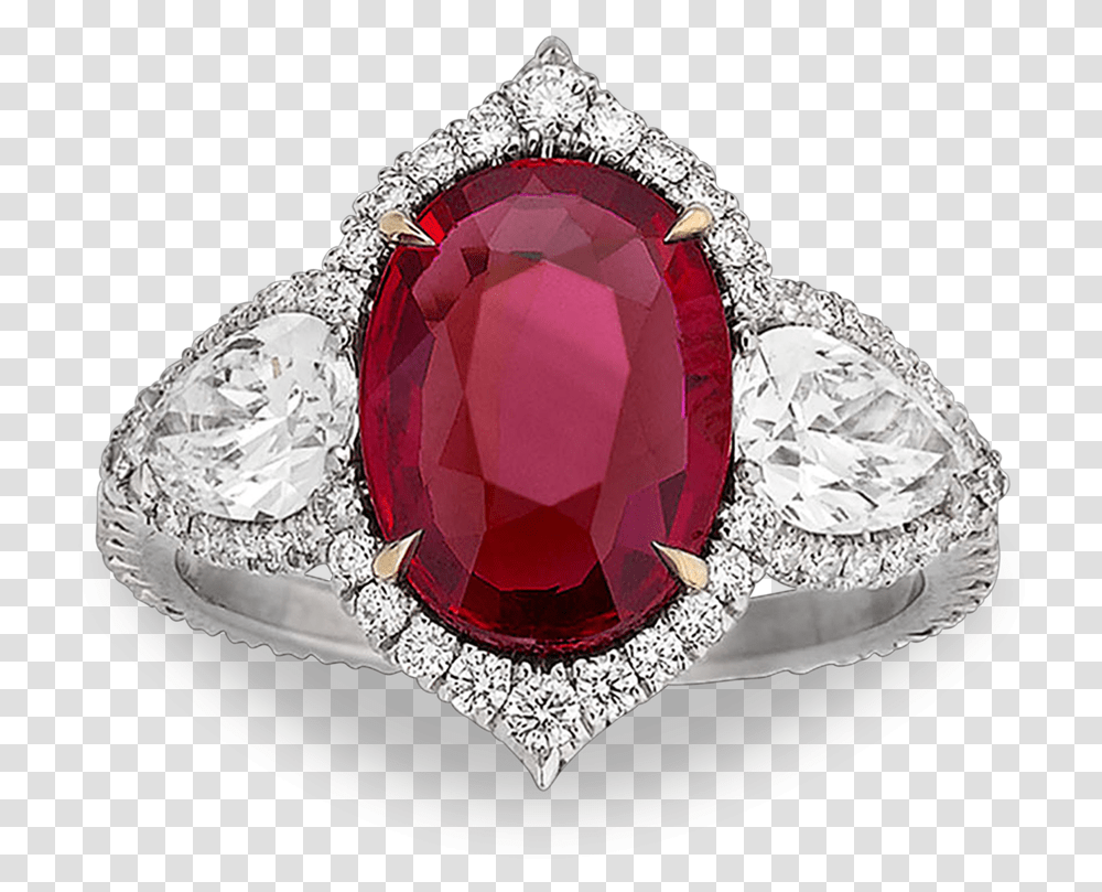 Untreated Ruby And Diamond Ring Ring, Gemstone, Jewelry, Accessories, Accessory Transparent Png
