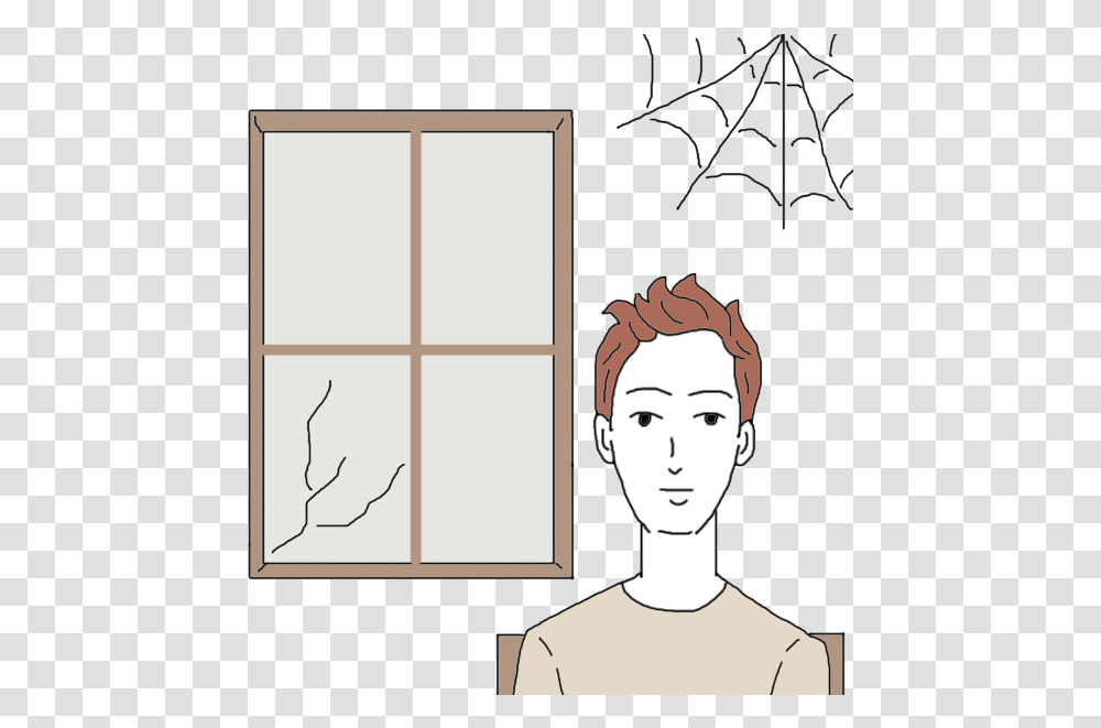Unused Rooms Cartoon, Person, Human, Picture Window Transparent Png