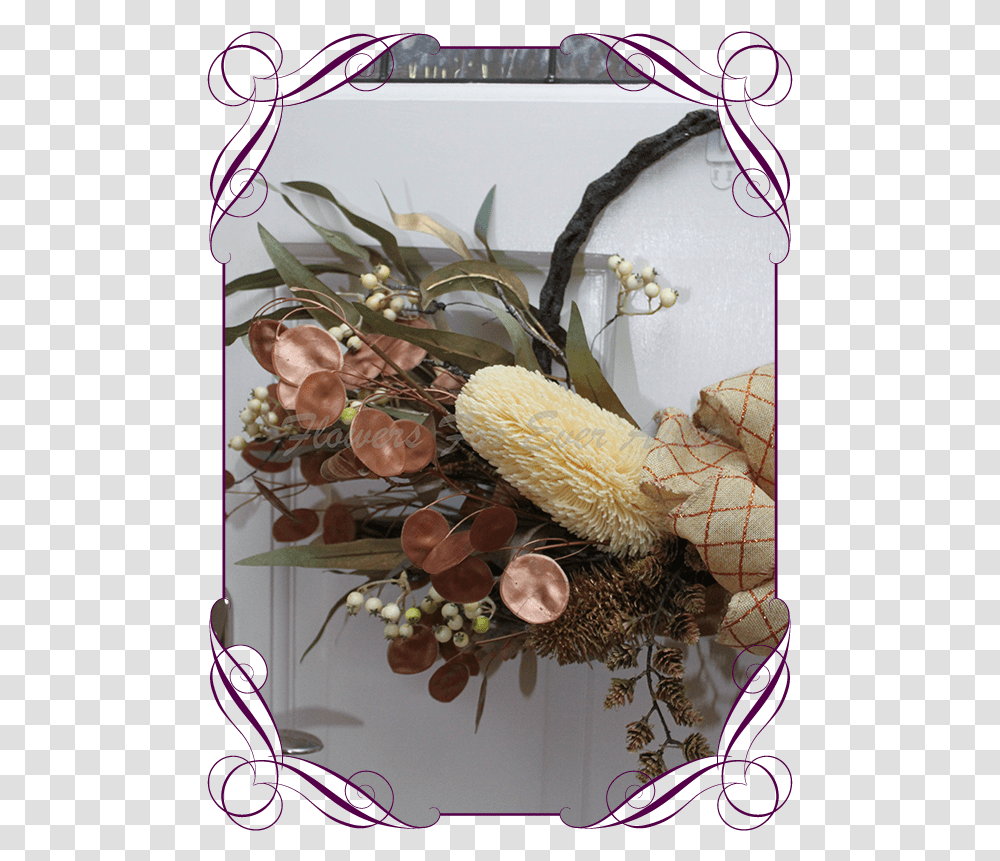 Unusual Unique Christmas Table And Door Seasonal Holiday Banksia, Floral Design, Pattern Transparent Png