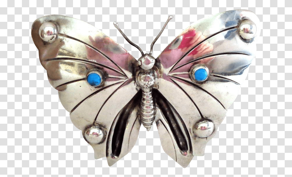 Unusually Large 1920s 1940s Mexico Silver Moth Or Butterfly Brooch, Spider, Invertebrate, Animal, Arachnid Transparent Png