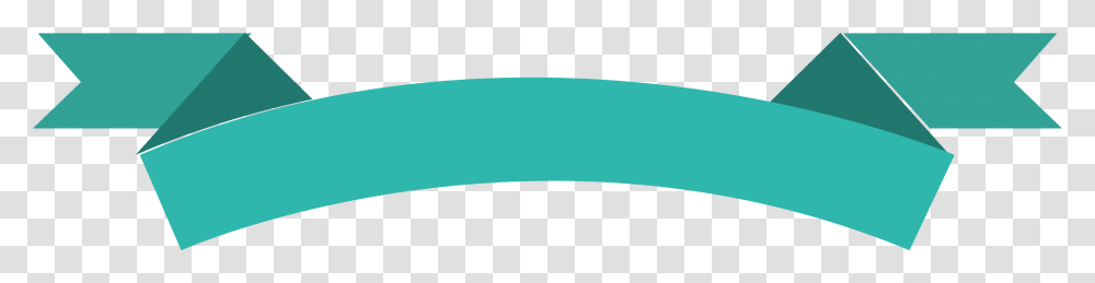 Up Arc Green Ribbon Banner With Fold Wedge End Blue Green Banner Ribbon, Outdoors, Toothbrush, Tool, Water Transparent Png