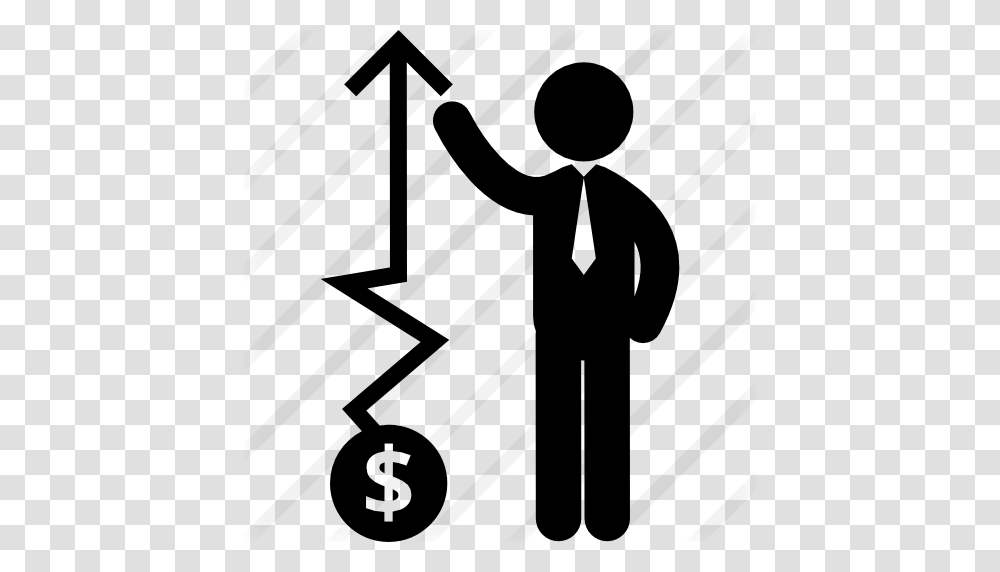 Up Arrow Of Money Incomes And Business Man, Gray, World Of Warcraft Transparent Png