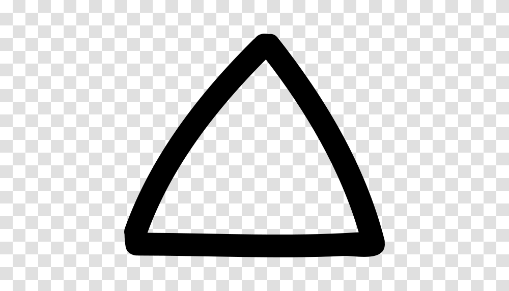 Up Arrow Triangle Hand Drawn Outline Icon, Gray, World Of Warcraft Transparent Png