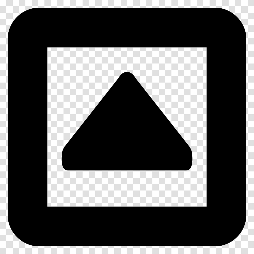 Up Arrow Triangle In A Square Gross Outline Icon Free, Label, Sticker Transparent Png
