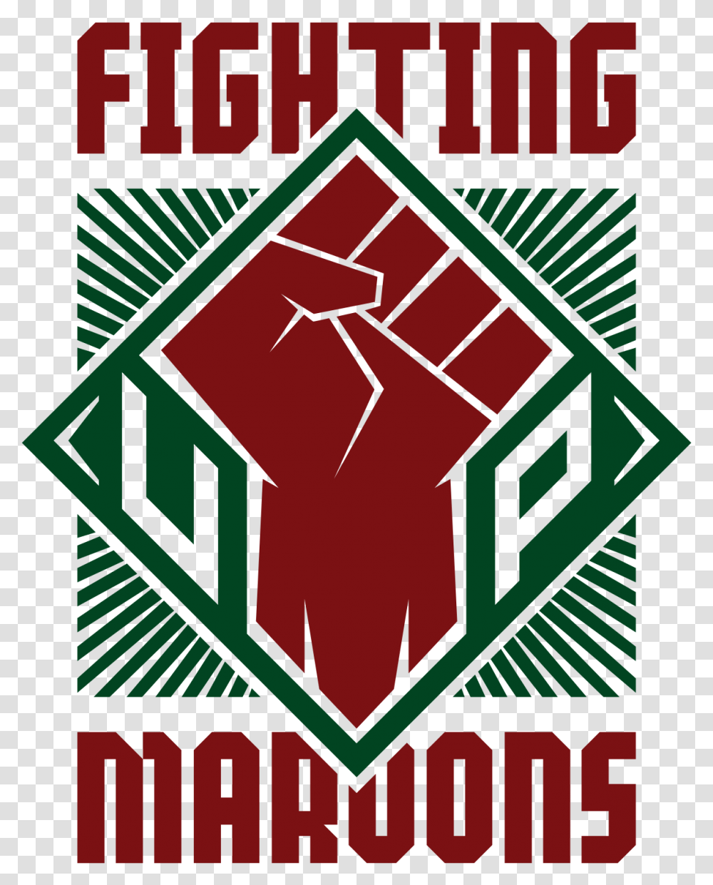 Up Fighting Maroons Logo, Poster, Advertisement, Recycling Symbol, Flyer Transparent Png