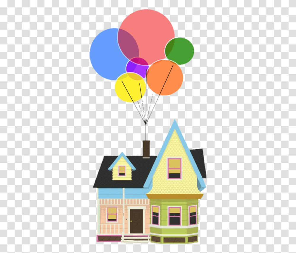 Up Movie Pixar Colorful Rainbow Home House Balloons Up Balloon House Clipart Transparent Png