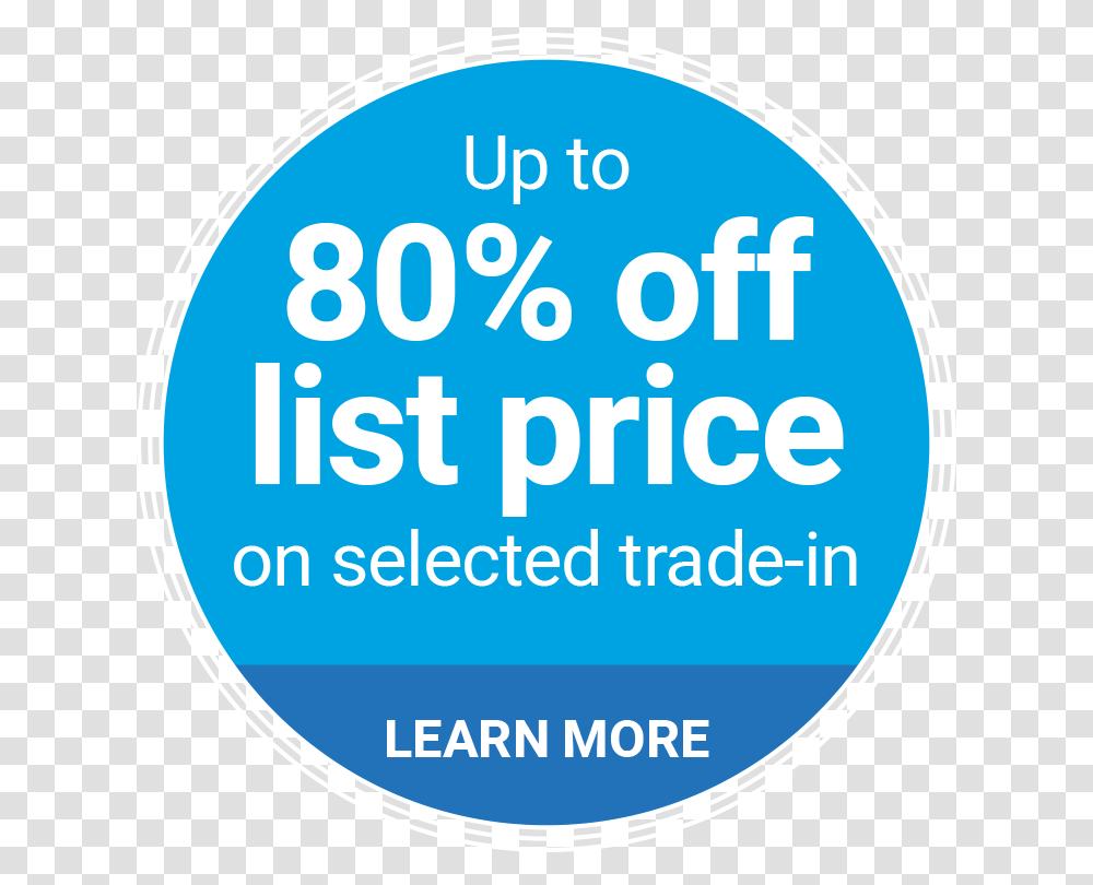 Up To 80 Off List Price On Selected Trade In Circle, Label, Sticker, Number Transparent Png