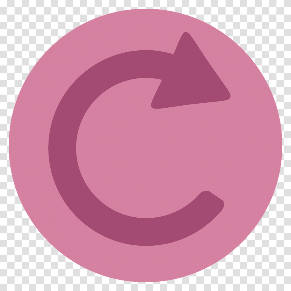 Update Icon Pink Cartoon Jingfm Circle, Logo, Symbol, Trademark, Rug Transparent Png