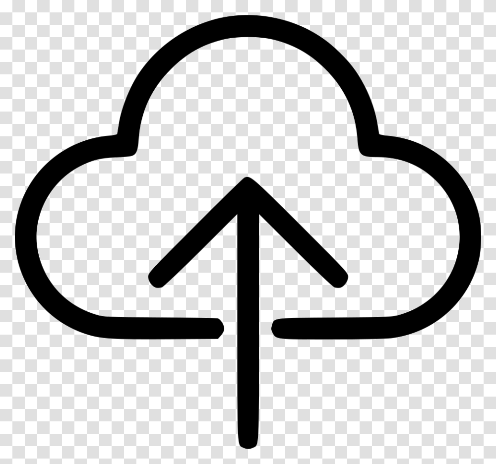 Upload Storage Cloud Backup Icon Free Download, Stencil, Silhouette, Label Transparent Png
