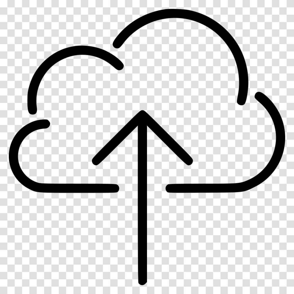 Upload Svg Cloud Crazy Weather Icon, Stencil, Silhouette Transparent Png