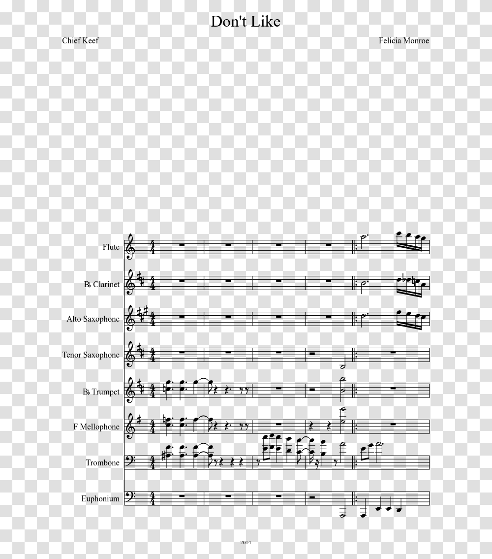 Uploaded On Nov 29 Africa By Toto Sheet Music Clarinet, Gray, World Of Warcraft Transparent Png