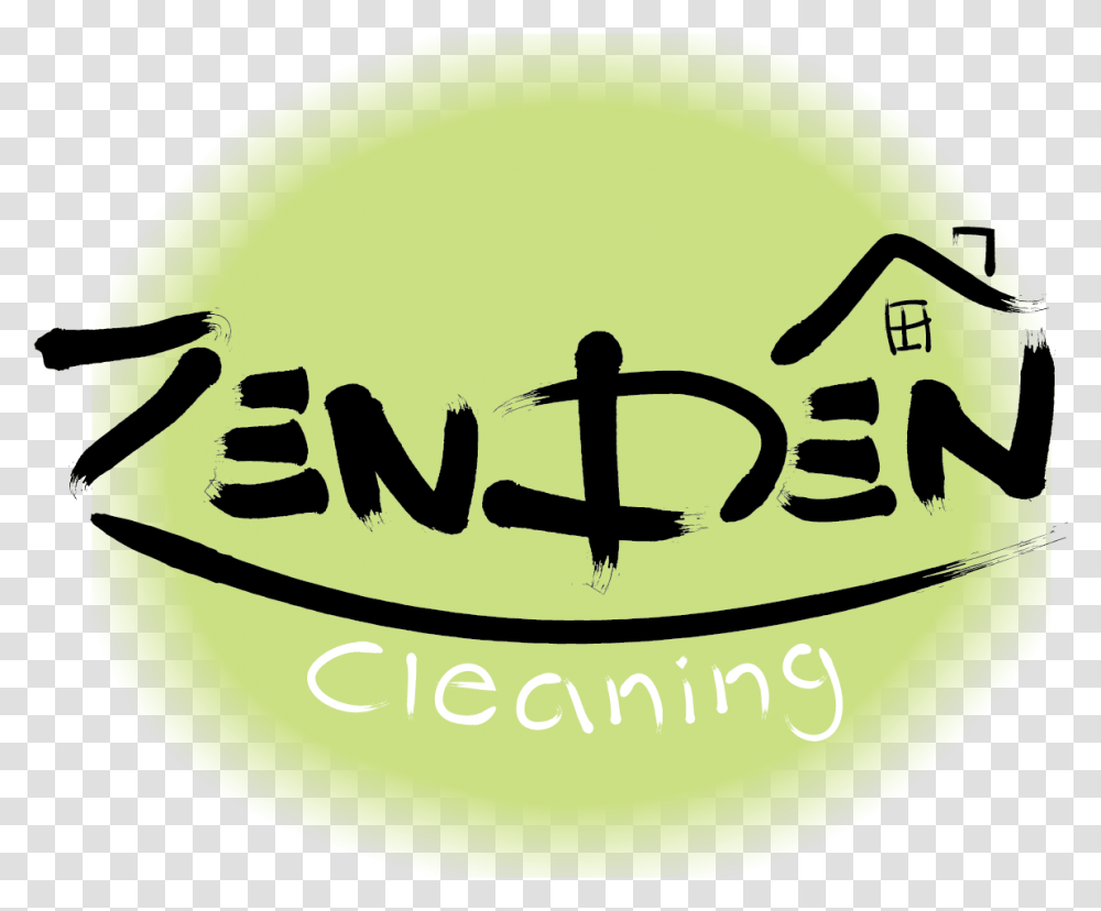 Upmarket Serious Cleaning Service Logo Design For Zenden Calligraphy, Label, Text, Sticker, Symbol Transparent Png