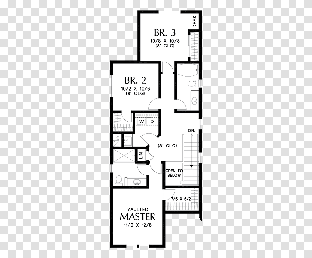 Upper Floor Plan Image For Mascord Walterboro A Family Floor Plan, Diagram, Plot Transparent Png