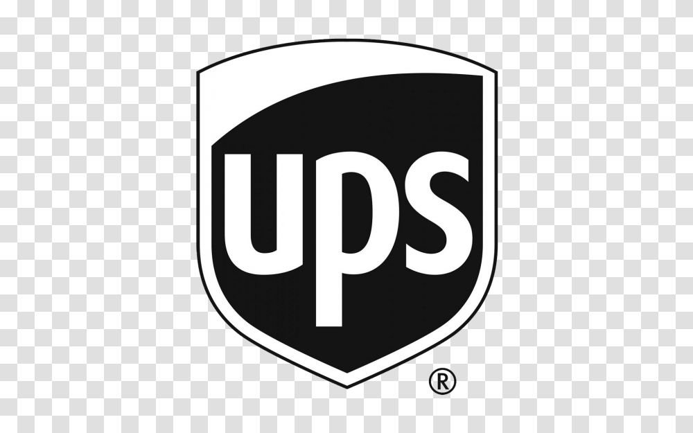 Ups Black And White Logo, Label, Sticker Transparent Png