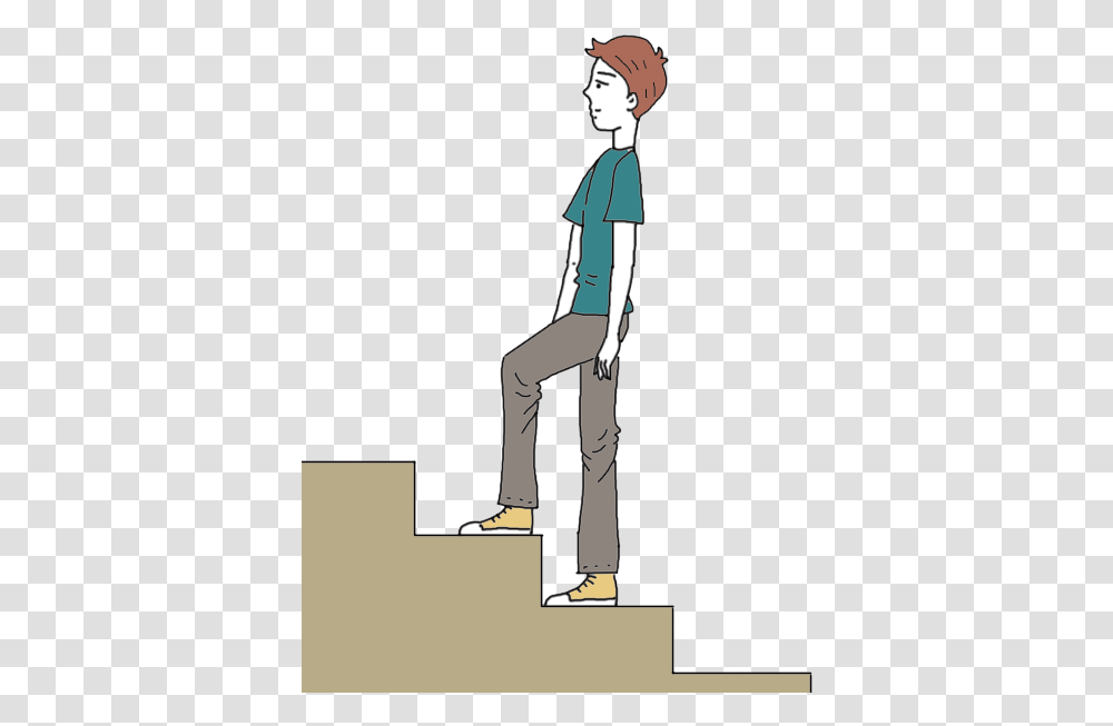 Upstairs Cartoon, Standing, Pants, Female Transparent Png