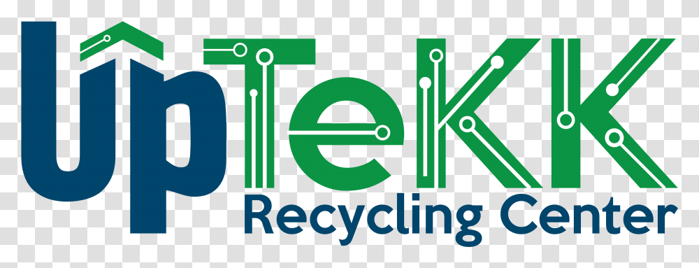 Uptekk Recycled Electronics Sign, Text, Word, Symbol, Alphabet Transparent Png