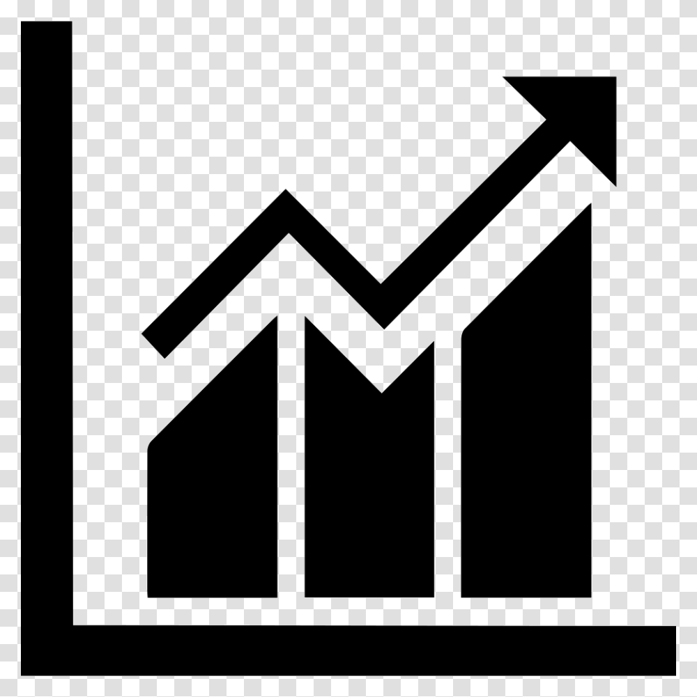 Upward Trend Svg Icon Free Download Business Value, Stencil, Cross, Logo Transparent Png