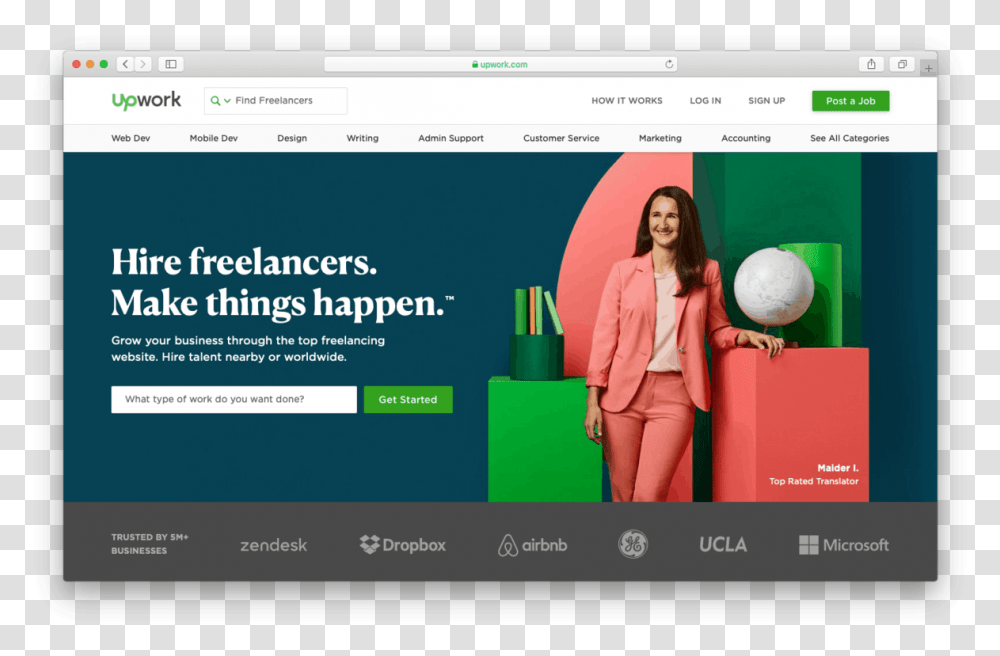 Upwork Allows You To Hire Wordpress Freelancers With Upwork, Person, File, Female Transparent Png