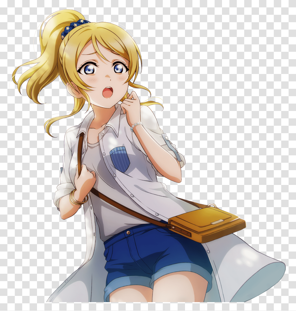 Ur Ayase Eli T Those Bushes Just Shook Forest Fairy Love Live Soldier Game Trio, Comics, Book, Manga, Person Transparent Png