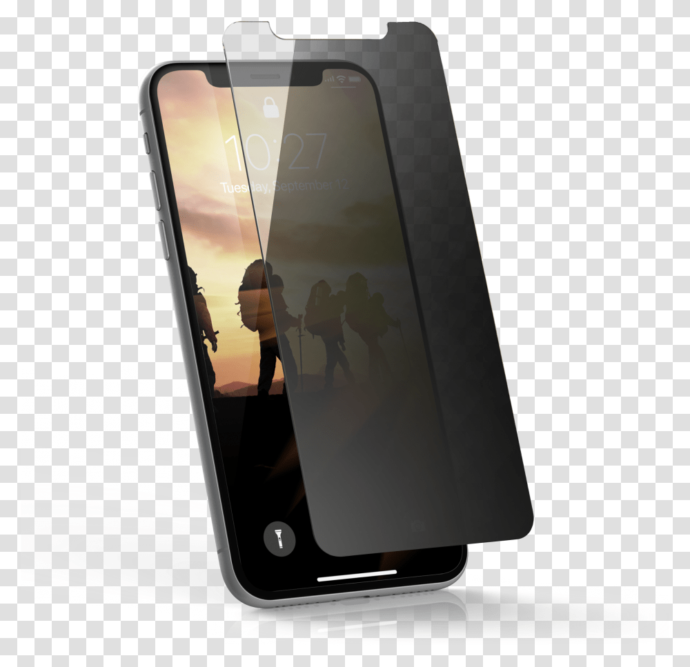 Urban Armor Gear Privacy Glass Screen Protector Iphone Xs Privacy Glass, Mobile Phone, Electronics, Cell Phone, Person Transparent Png