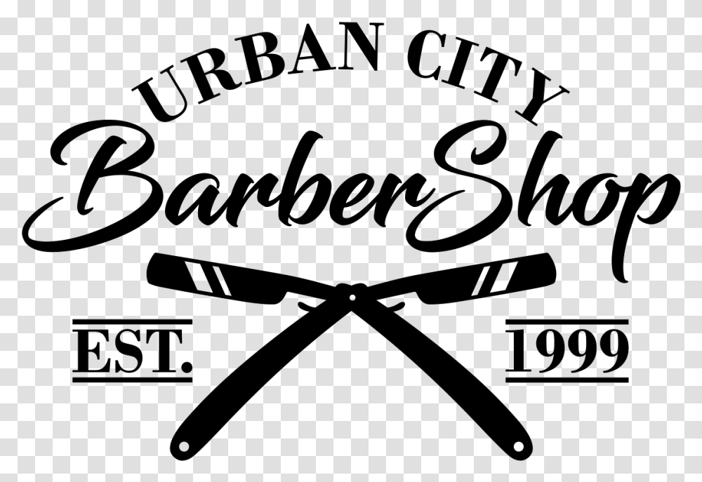 Urban City Barbershop Calligraphy, Handwriting, Label, Signature Transparent Png