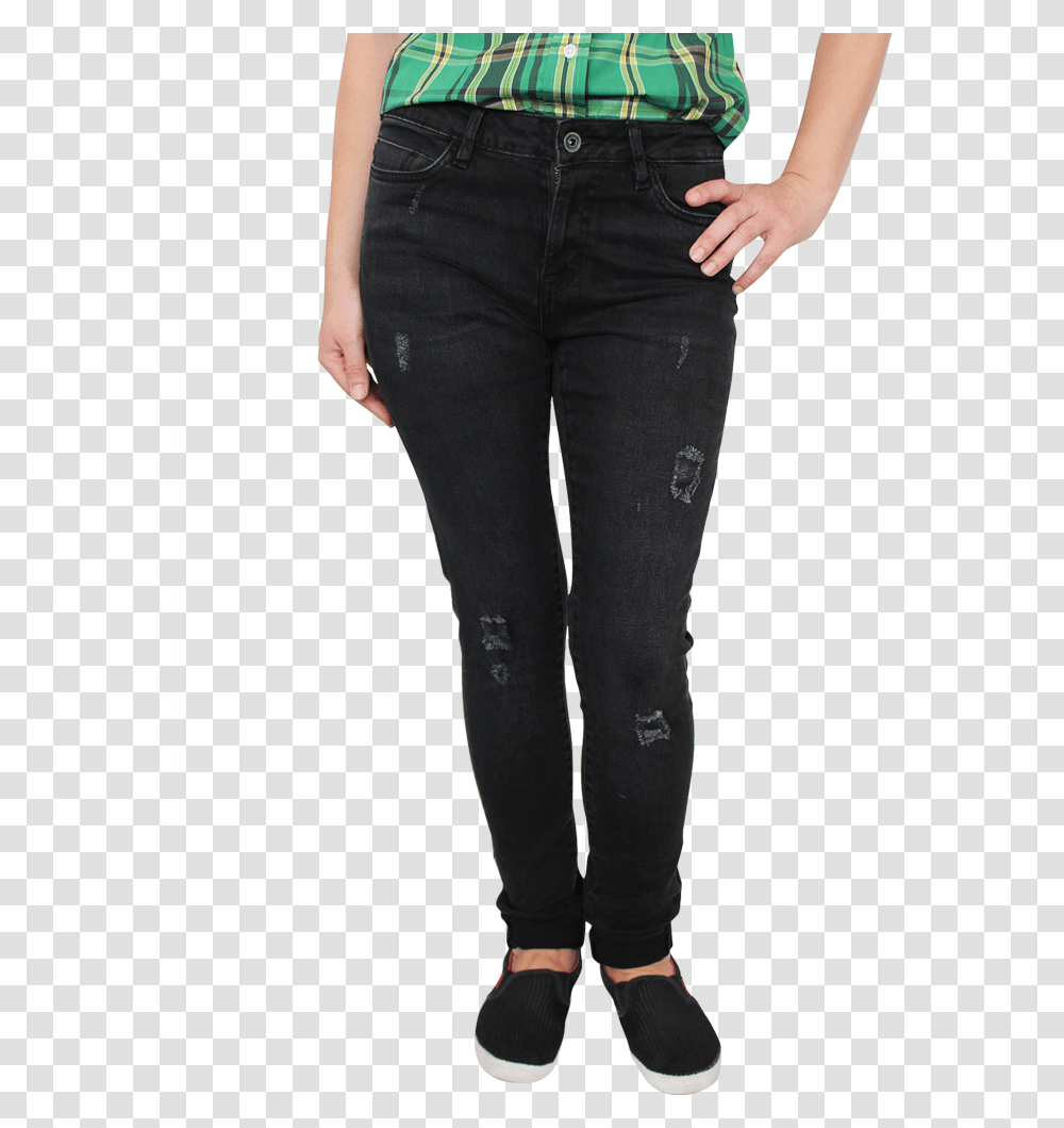 Urban Classics Ladies Ripped Denim Pants Pocket, Apparel, Jeans, Person Transparent Png