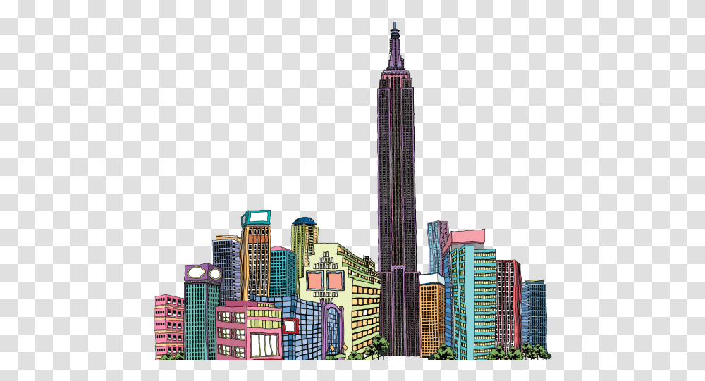 Urban Clipart High Rise Building Empire State Building, City, Town, Metropolis, Architecture Transparent Png