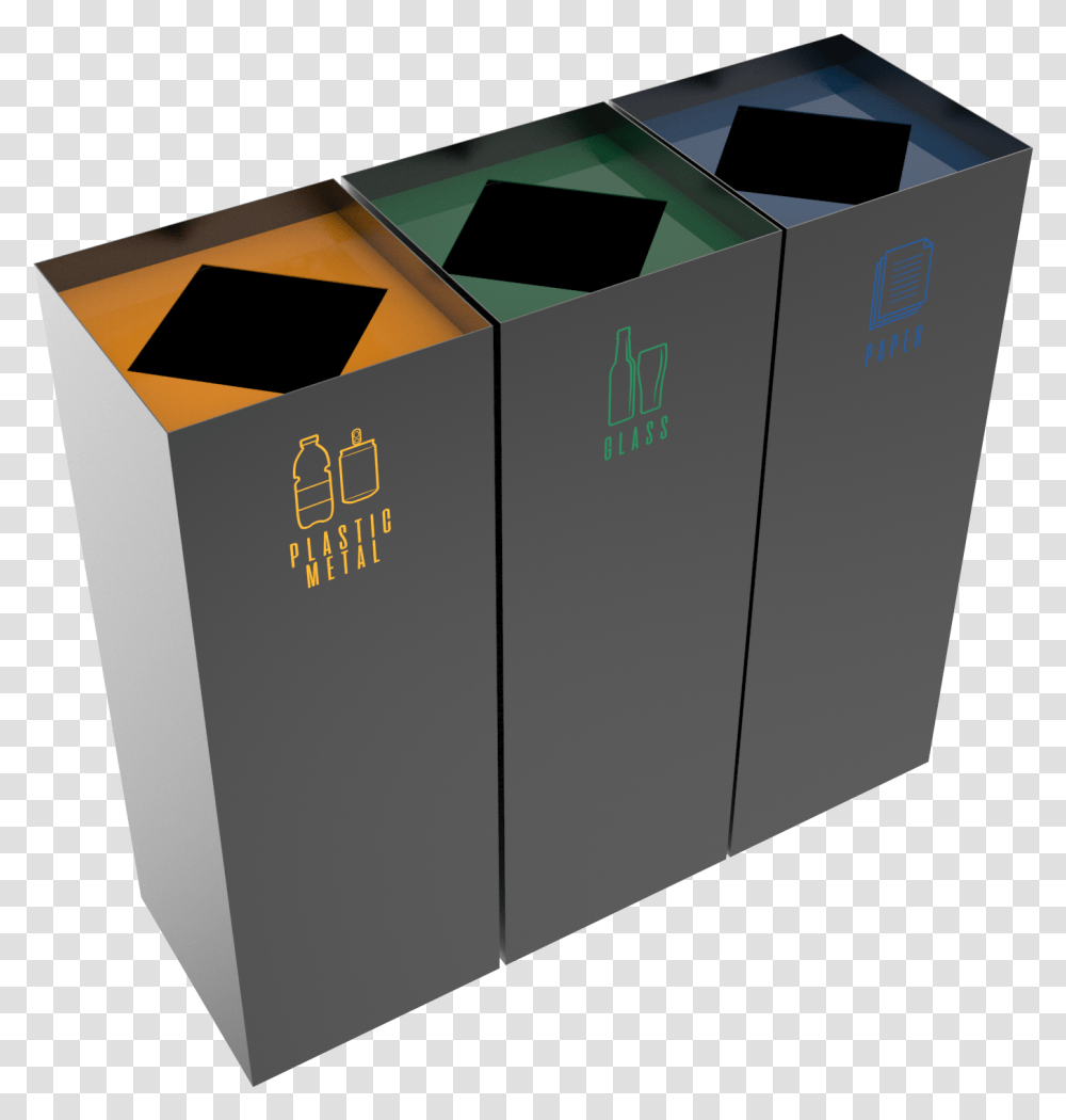 Urban Design Modern Recycling Bin Station Recycling Sorting Bins, Box, Cardboard, Carton, Can Transparent Png