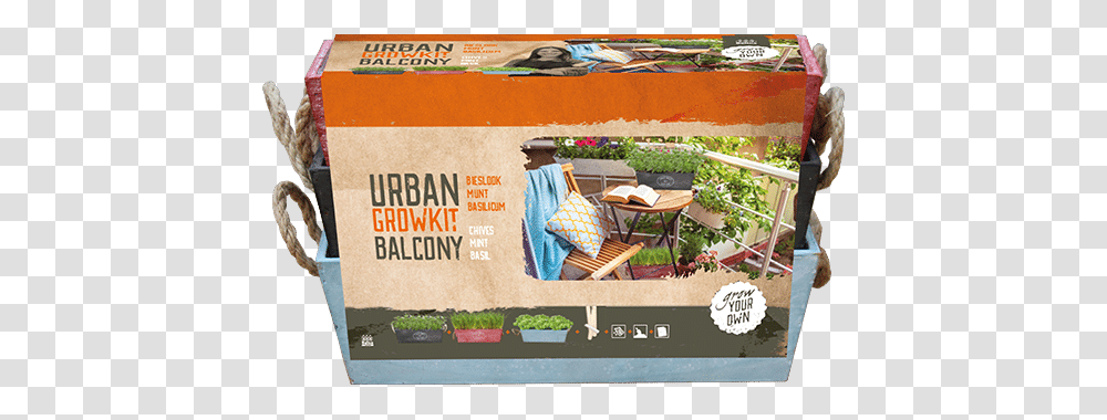 Urban Growkit Balcony Box, Chair, Furniture, Poster, Advertisement Transparent Png
