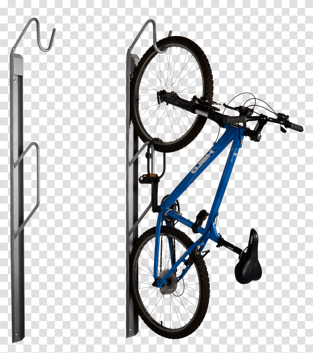 Urban Space Wall Mount Bike Rack Bike Storage Against Wall Underground, Bicycle, Vehicle, Transportation, Bmx Transparent Png