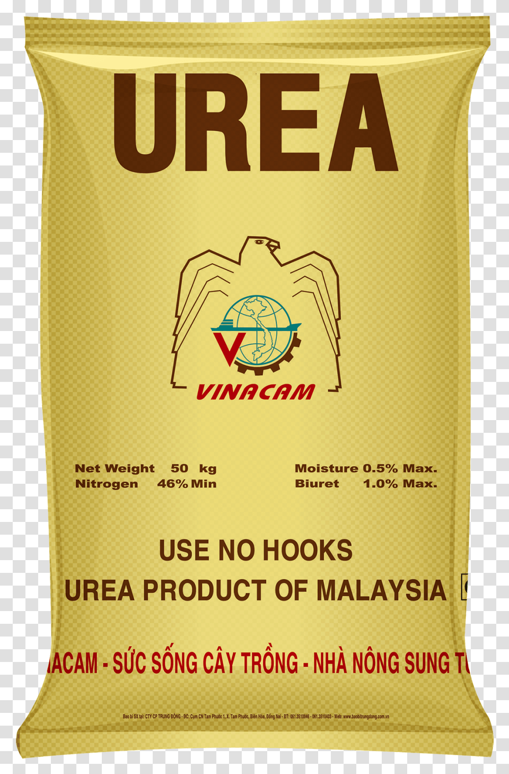 Urea Malaysia Vinacam, Label, Paper, Bottle Transparent Png