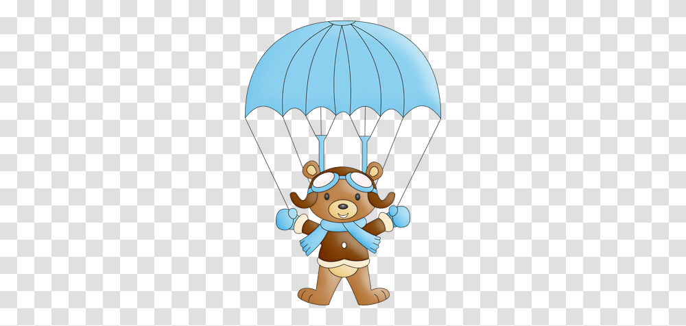 Ursinho Aviador Bear In Parachute Clip Art Free Bulletin Boards, Leisure Activities Transparent Png