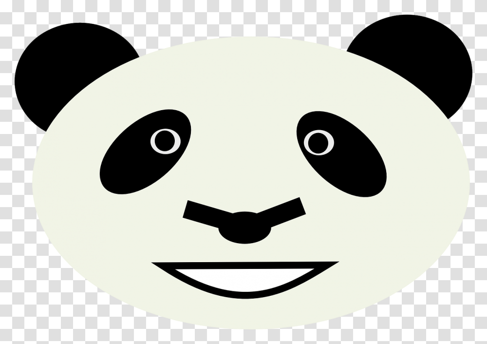 Urso Panda, Stencil, Logo, Trademark Transparent Png