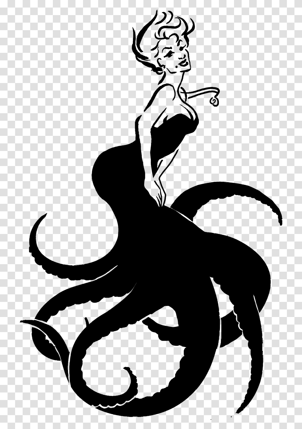 Ursula Ariel Maleficent Drawing Art Ursula Ariel, Outdoors, Nature, Astronomy, Outer Space Transparent Png