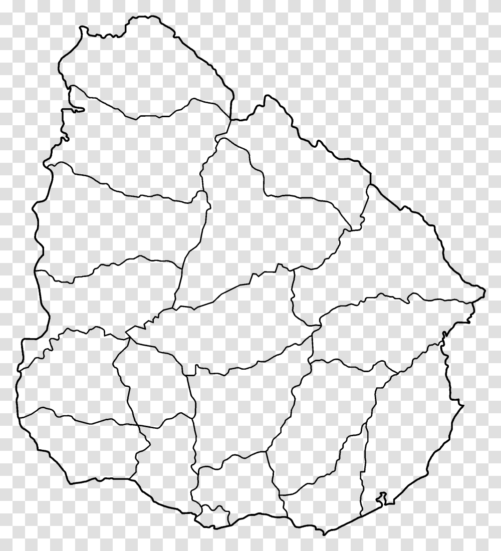 Uruguay Departments Blank Blank Map Of Uruguay, Gray, World Of Warcraft Transparent Png
