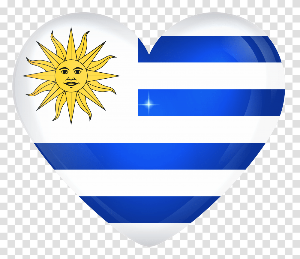 Uruguay Large Heart, Vehicle, Transportation, Hot Air Balloon, Aircraft Transparent Png