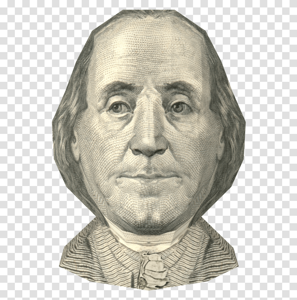 Us 100 Bill Benjamin Franklin Benjamin Franklin 100 Dollar Bill, Head, Person, Human Transparent Png
