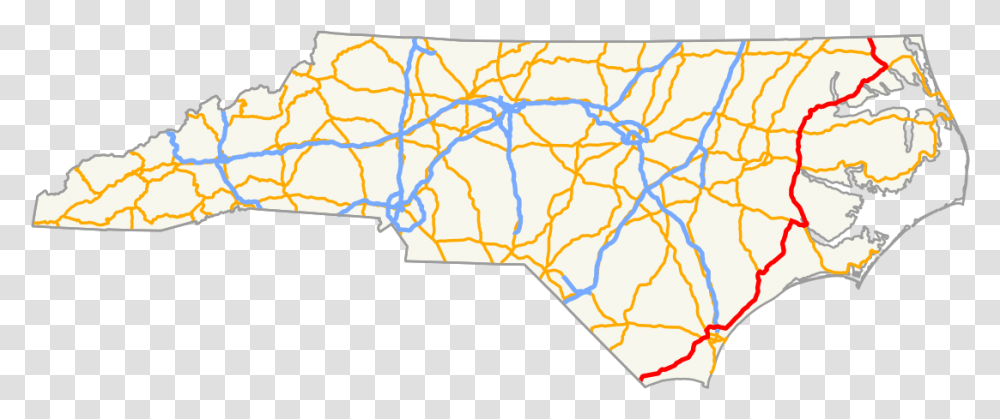 Us 17 North Carolina, Plot, Map, Diagram, Atlas Transparent Png