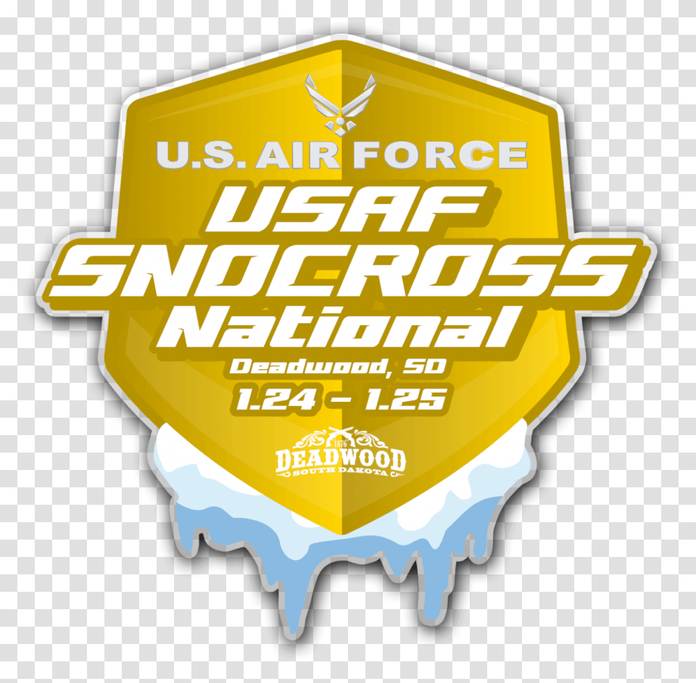 Us Air Force Deadwood Snocross Emblem, Label, Food Transparent Png