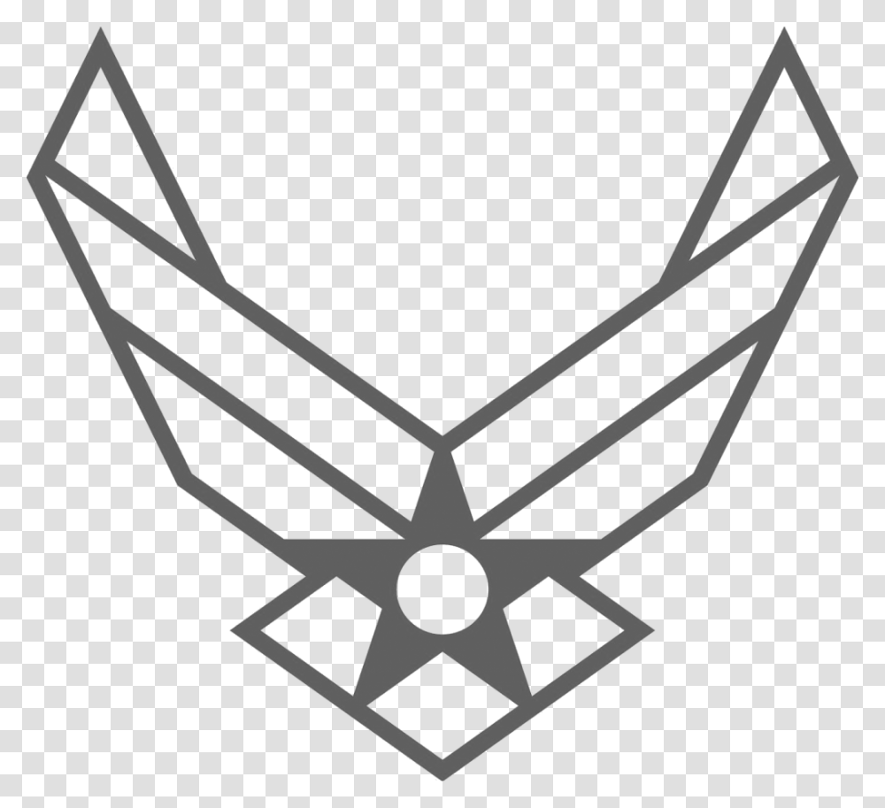 Us Air Force Logo Usaf United States Air Force Logo, Emblem, Silhouette, Glass Transparent Png