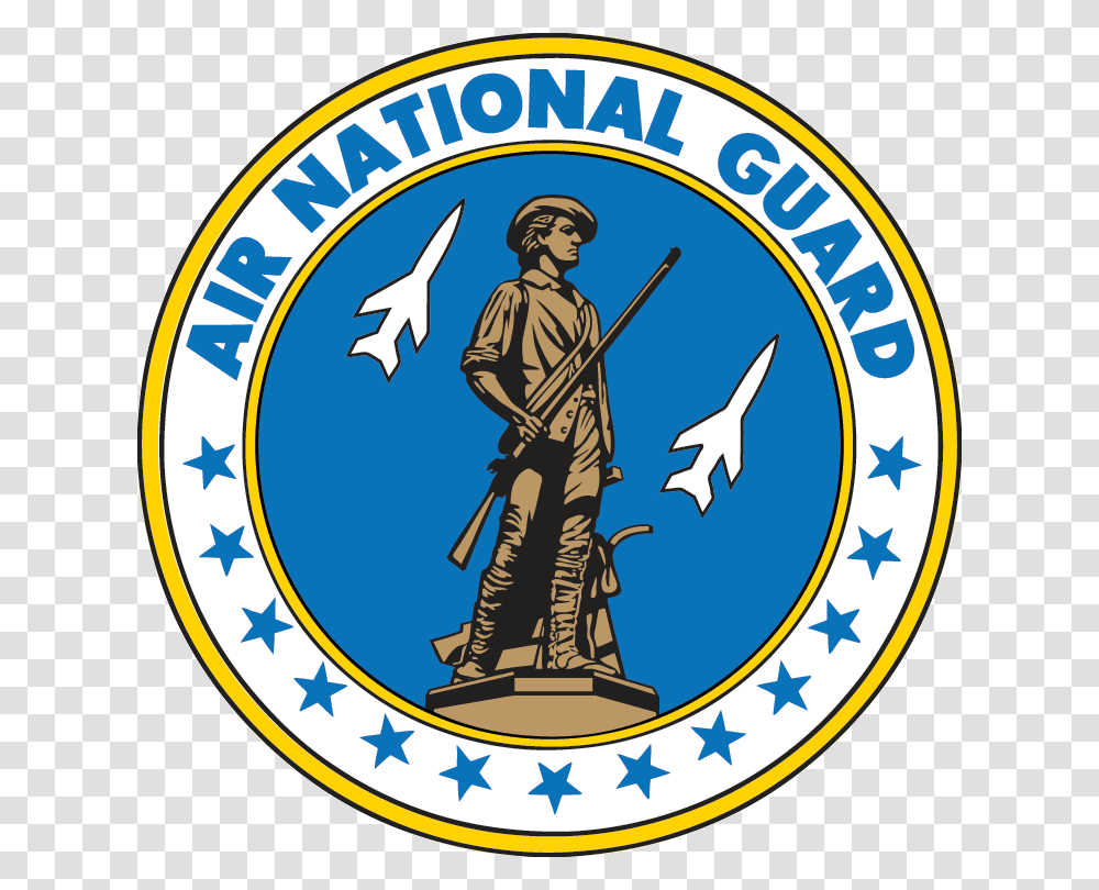 Us Air Force National Guard Logo, Emblem, Trademark, Person Transparent Png